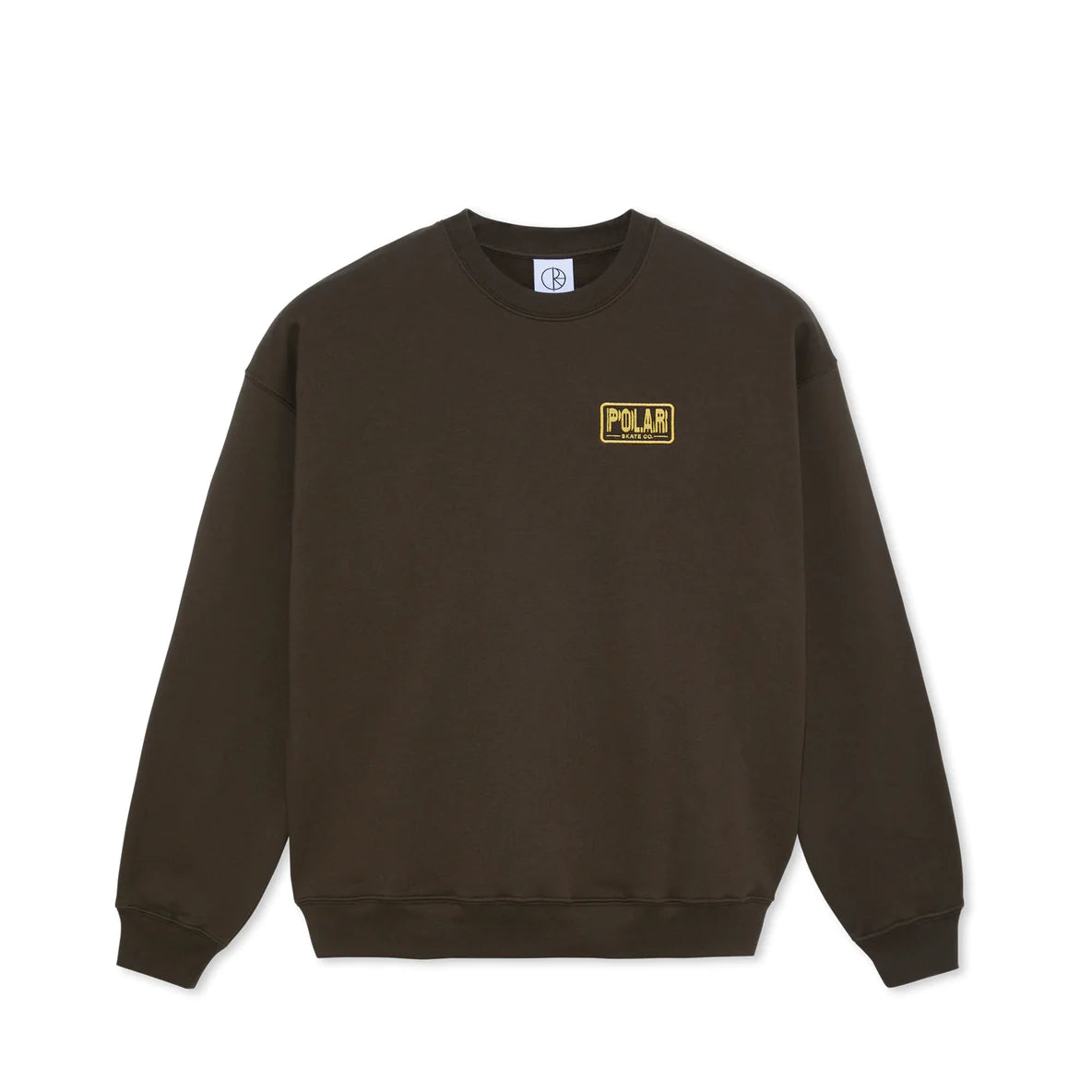 Polar Skate Co. Dave Crewneck Earthquake - Brown