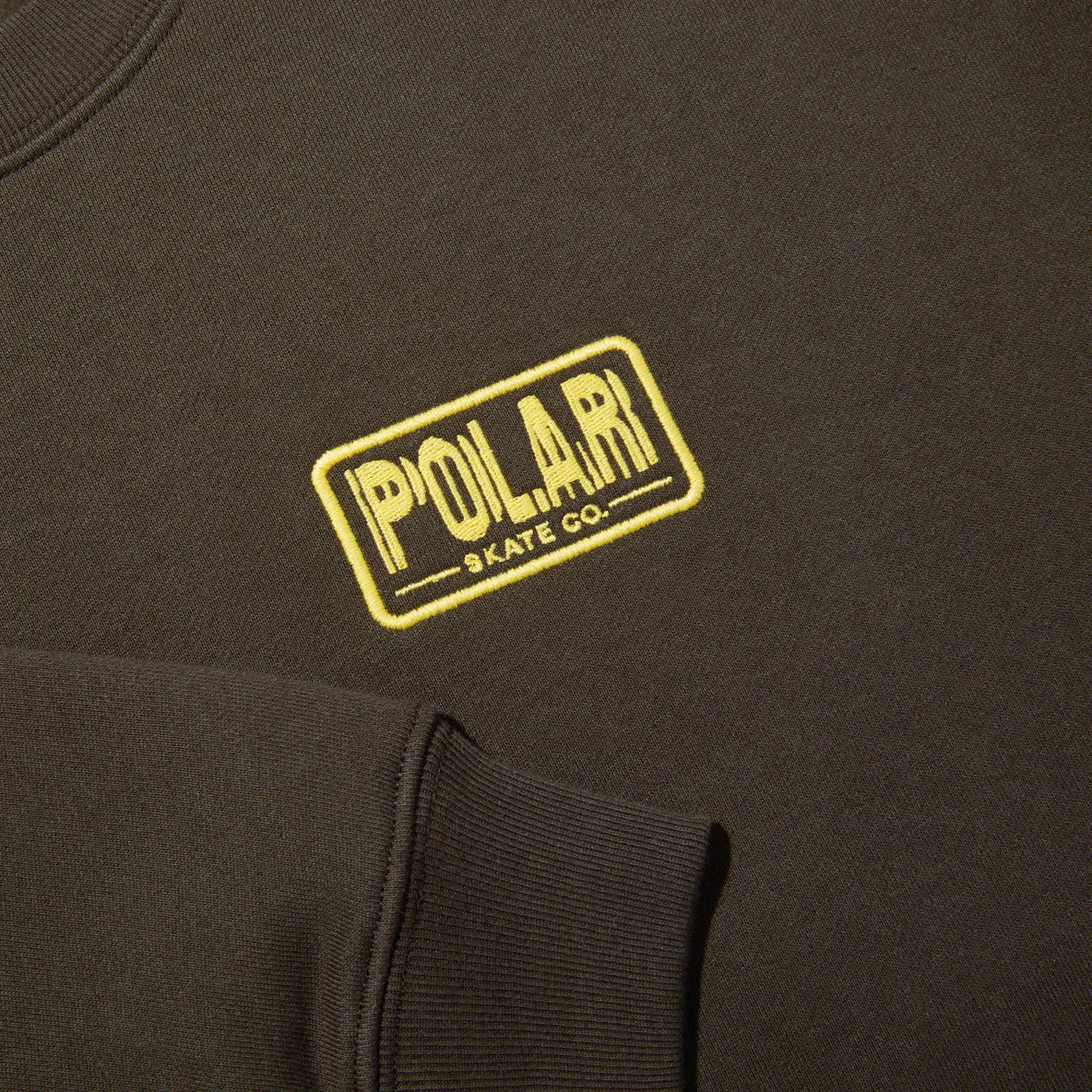 Polar Skate Co. Dave Crewneck Earthquake - Brown