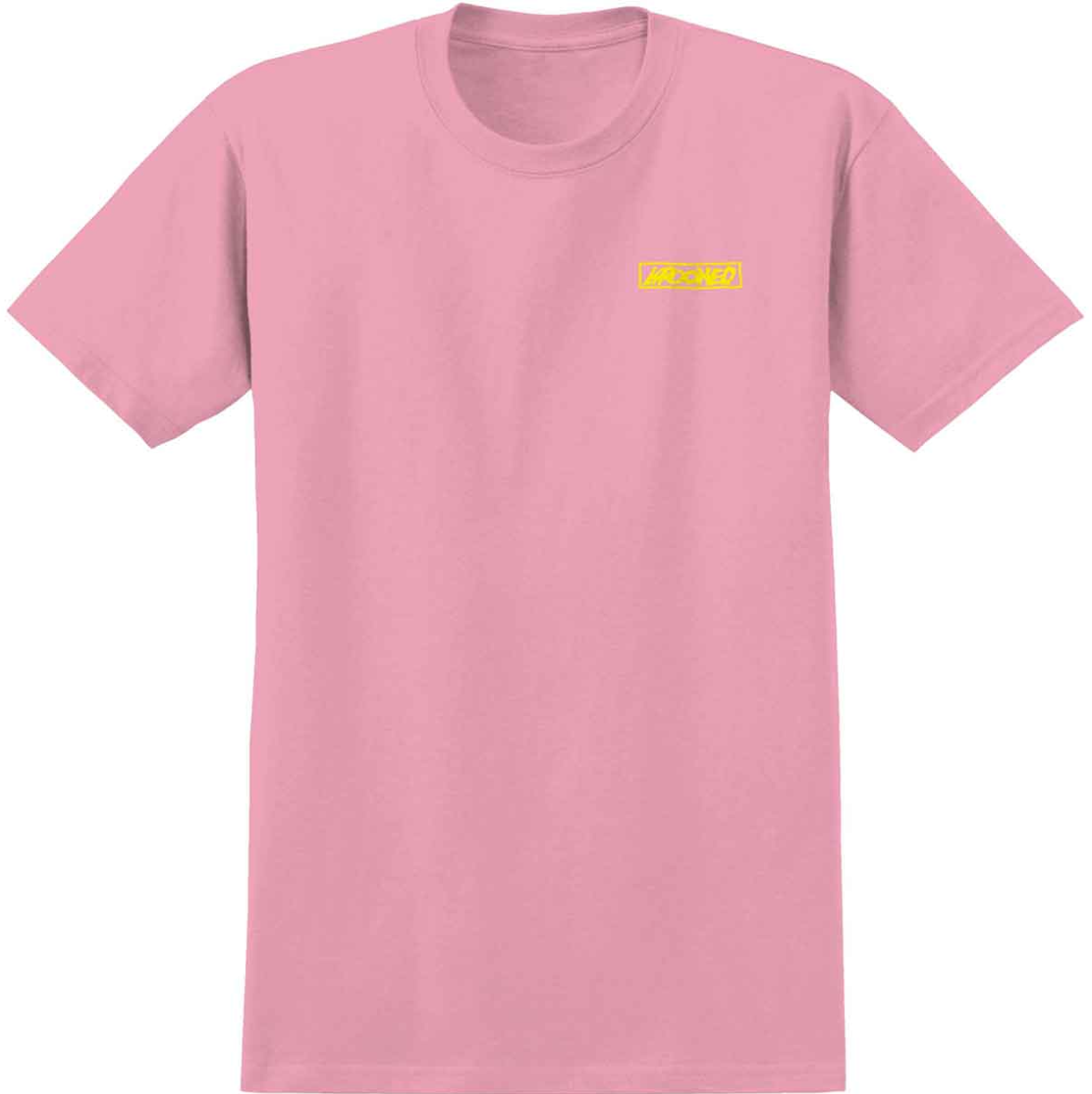 Krooked Moonsmile Short Sleeve T-Shirt (Light Pink/Yellow)