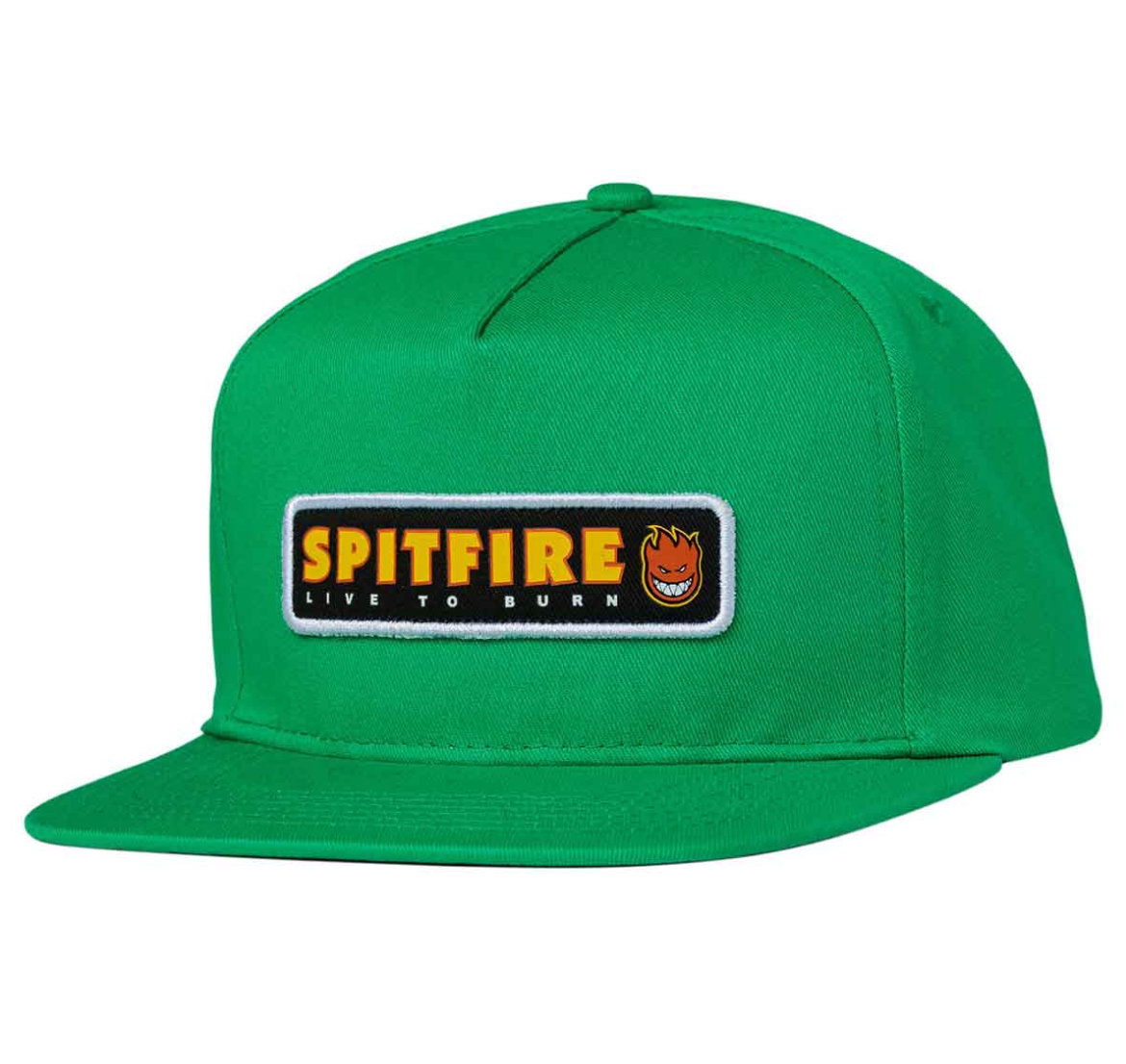 Spitfire Live To Burn Patch Adjustable Snapback Hat (Kelly Green)