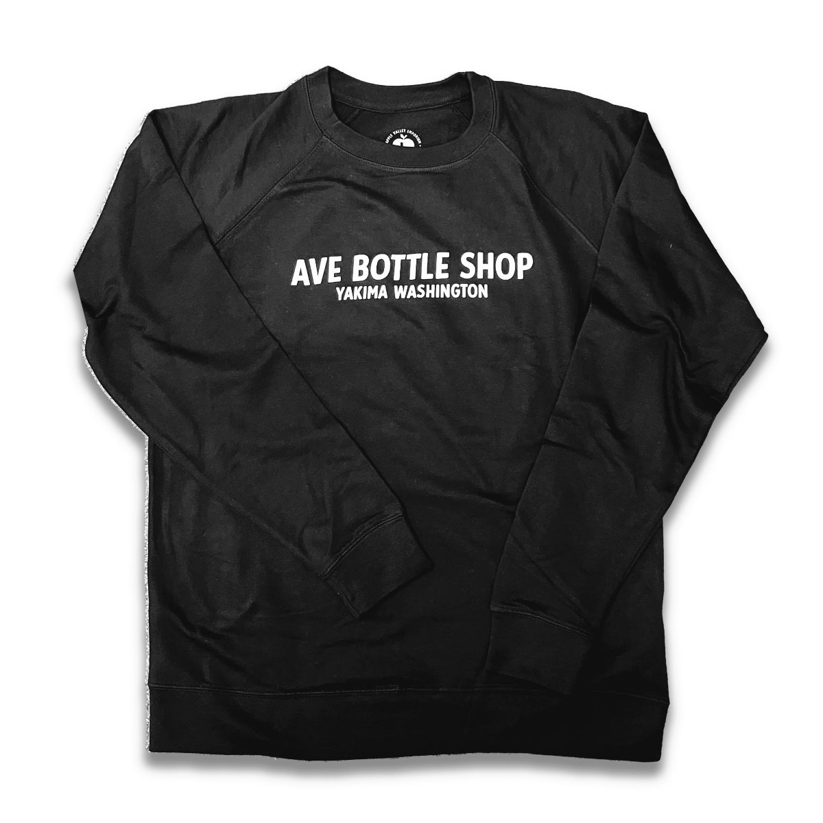 AVE Bottle Shop Crewneck Lightweight Sweater (Black) - Apple Valley Emporium