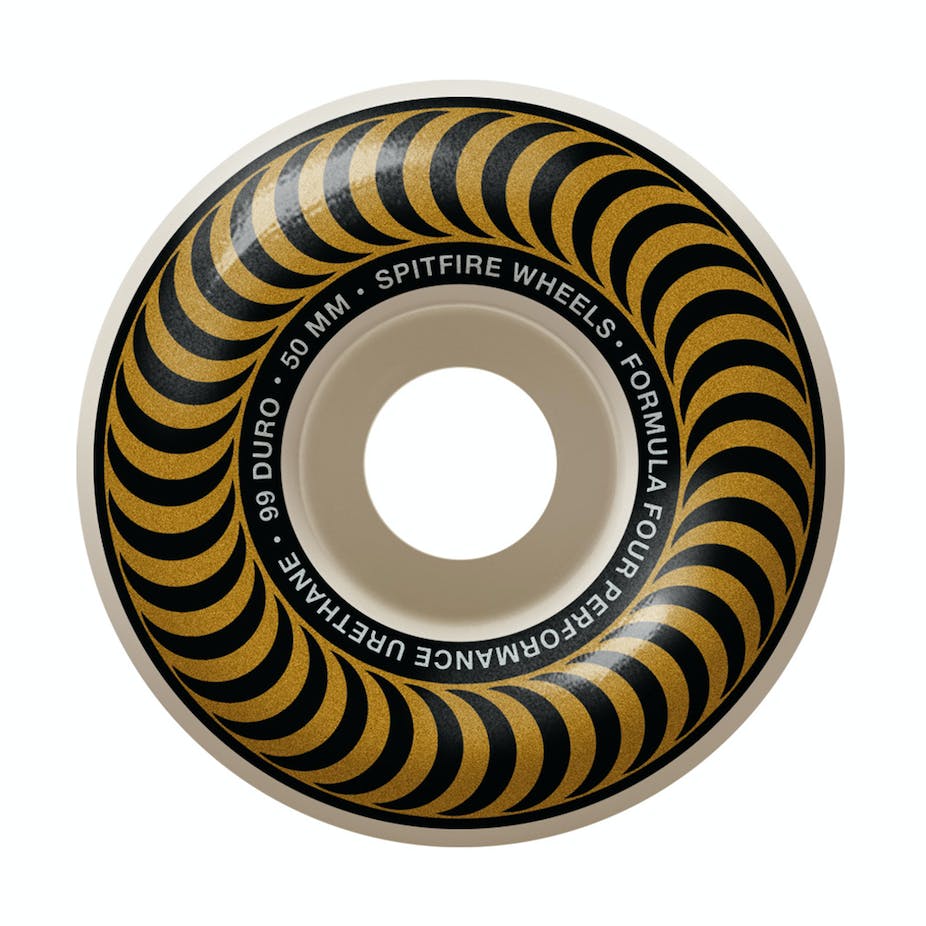 Spitfire Formula Four Classics 99D 50mm Skateboard Wheels (Gold) - Apple Valley Emporium