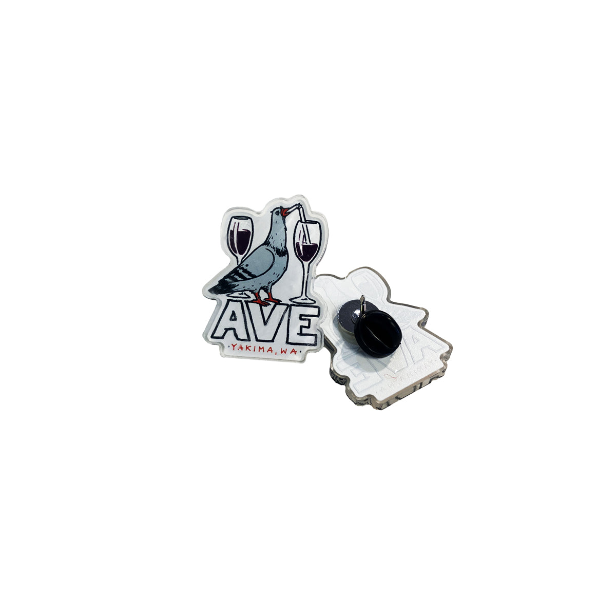 AVE Thirsty Pigeon Pin (1.1"x 1.5") - Apple Valley Emporium