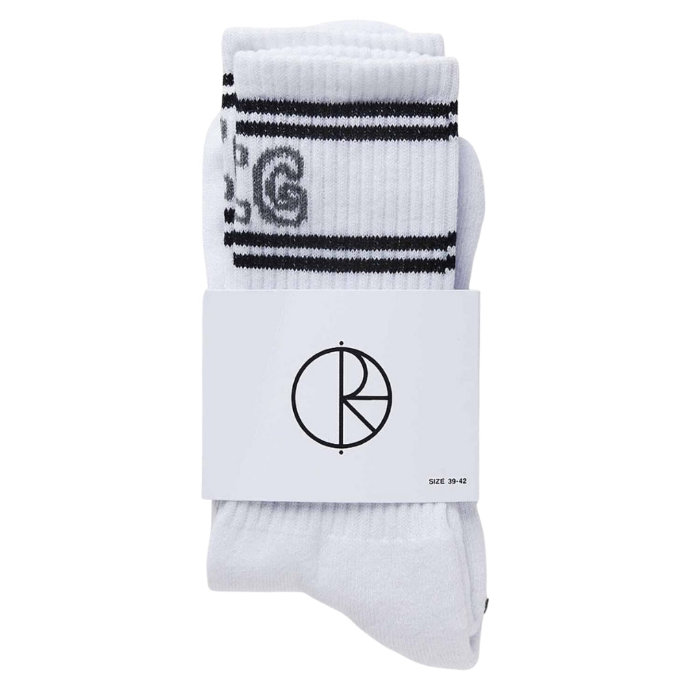Polar Skate Co. Big Boy Socks (White/Grey/Black) - Apple Valley Emporium