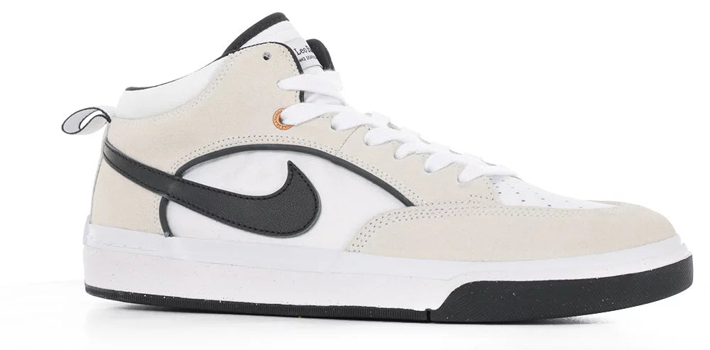 Nike SB React Leo Skate Shoe (White/Black) - Apple Valley Emporium