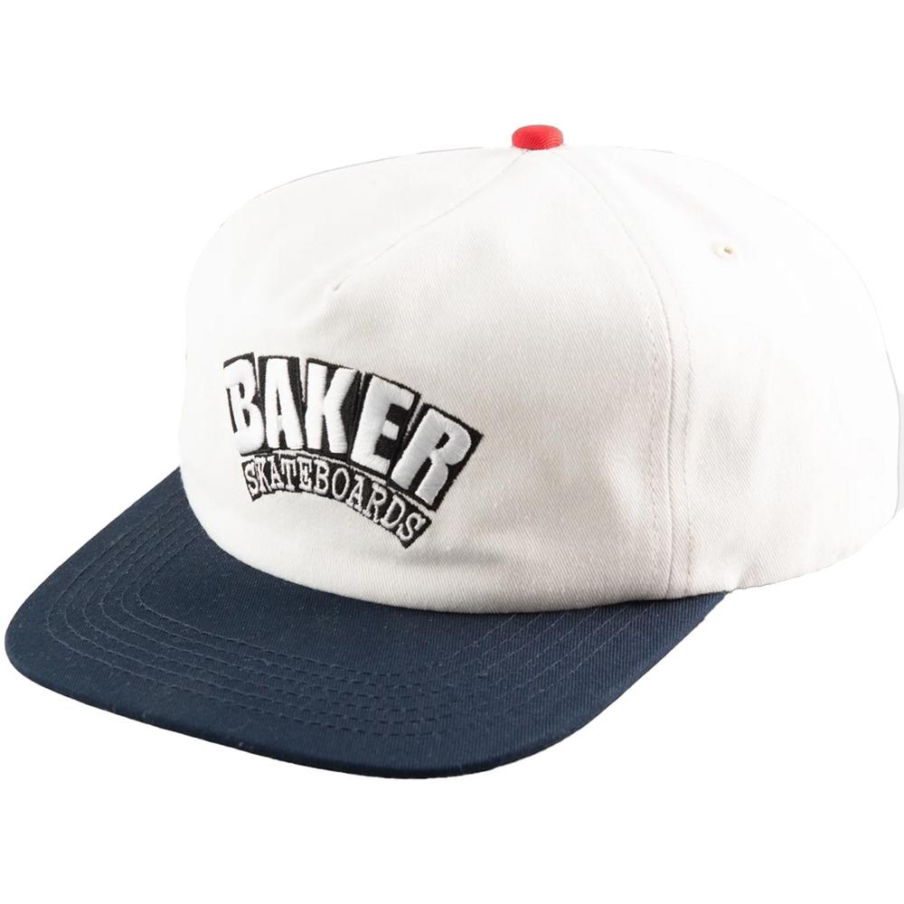 Baker Arch Hat Adjustable Snap Back (White/Navy)