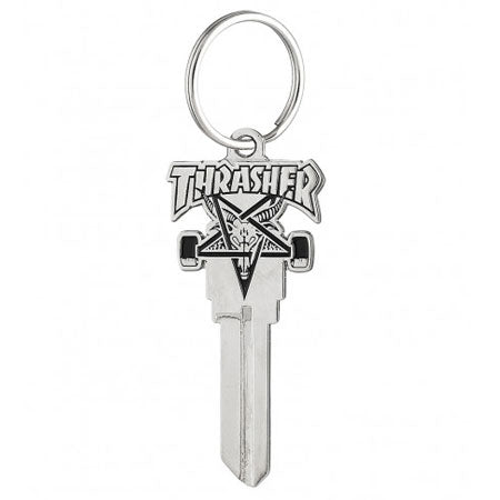 Thrasher Skategoat Key Blank Keychain (Silver)