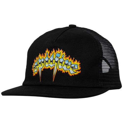 Spitfire Chrome Venom Snapback Trucker Hat (Black)