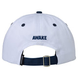 Venture Emblem Strapback Hat (White/Navy) - Apple Valley Emporium