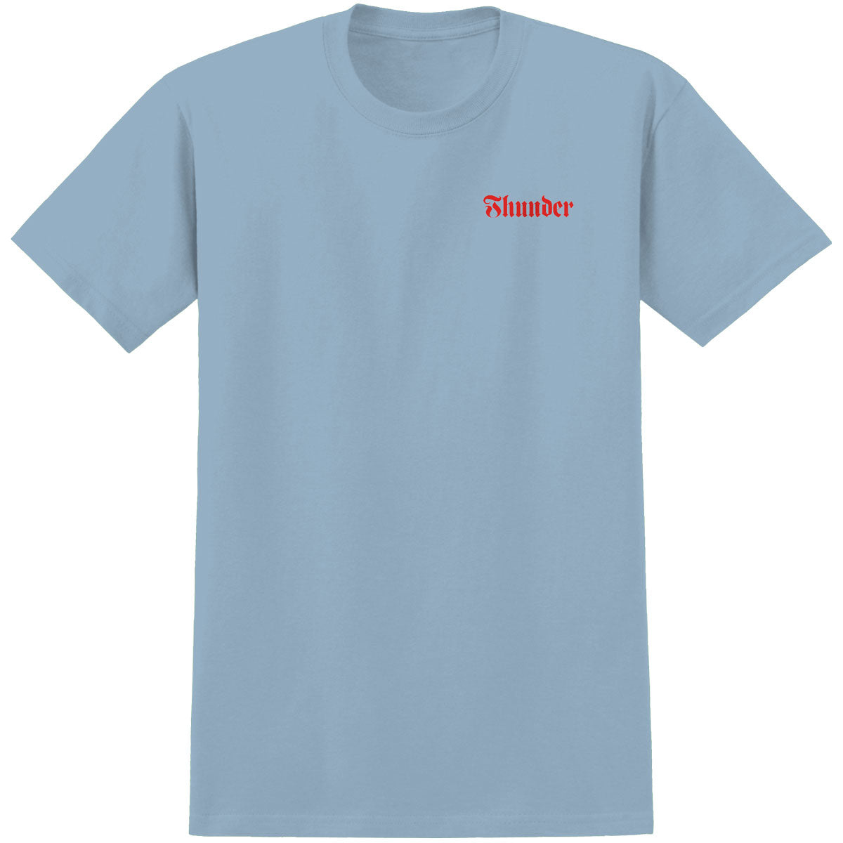 Thunder Screaming Skull Redux Short Sleeve T-Shirt (Light Blue/Red/Black)
