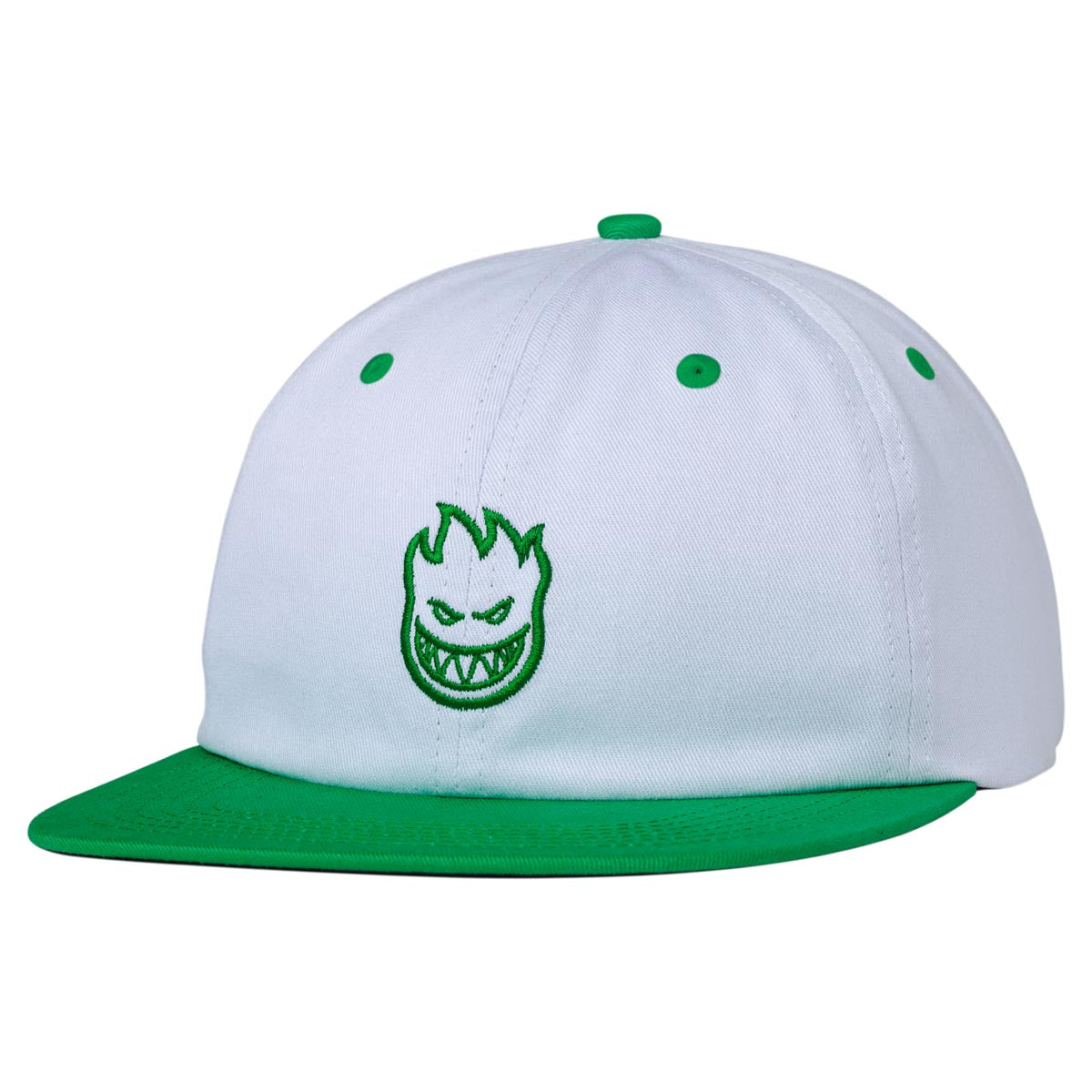 Spitfire Lil Bighead Strapback Hat (White/Green) - Apple Valley Emporium