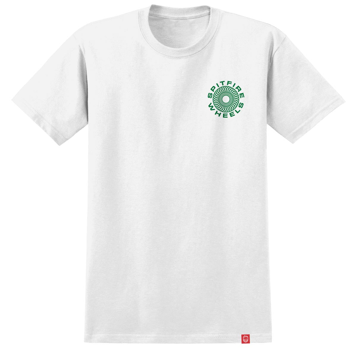 Spitfire Classic '87 Swirl Short Sleeve T-Shirt (White/Green) - Apple Valley Emporium