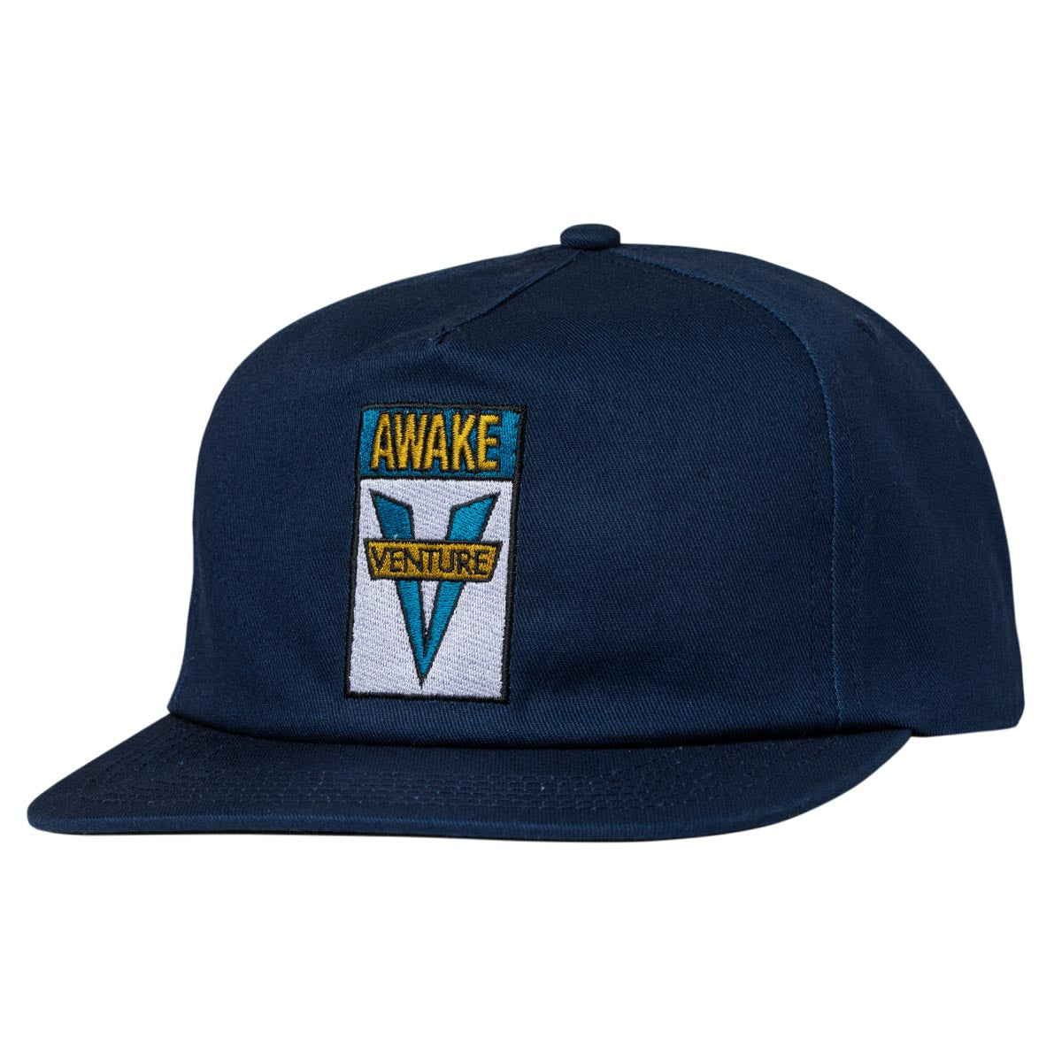 Venture Awake Adjustable Snapback Hat (Navy/Teal/Gold)