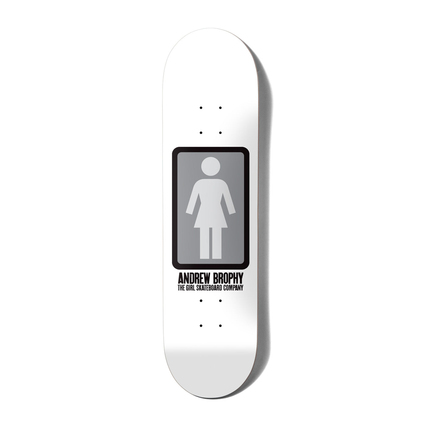 Girl Andrew Brophy OG Black & White Skateboard Deck 8.5"