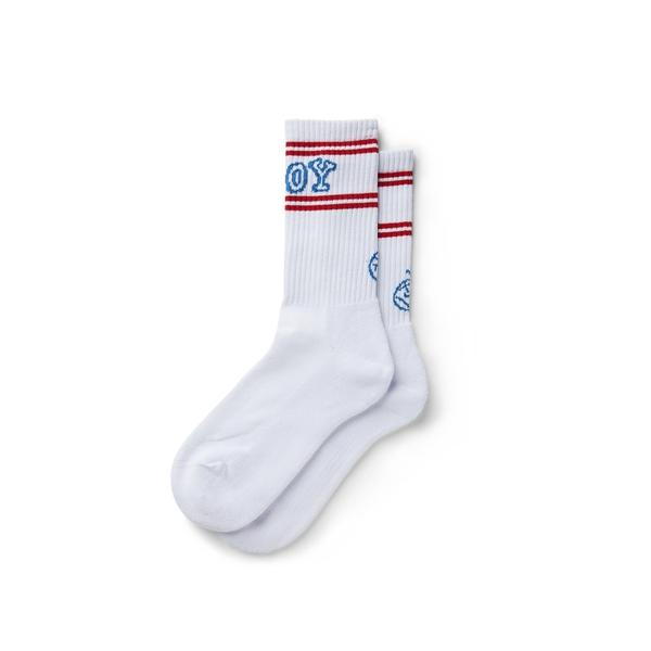 Polar Skate Co. Big Boy Socks (White/Blue/Red) - Apple Valley Emporium