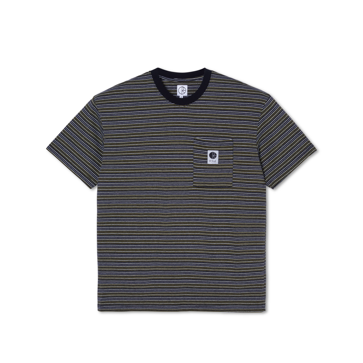 Polar Skate Co. Stripe Short Sleeve Pocket T-Shirt (Black/Green) - Apple Valley Emporium