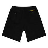 Sci-Fi Fantasy Woven Trim Shorts (Black) - Apple Valley Emporium