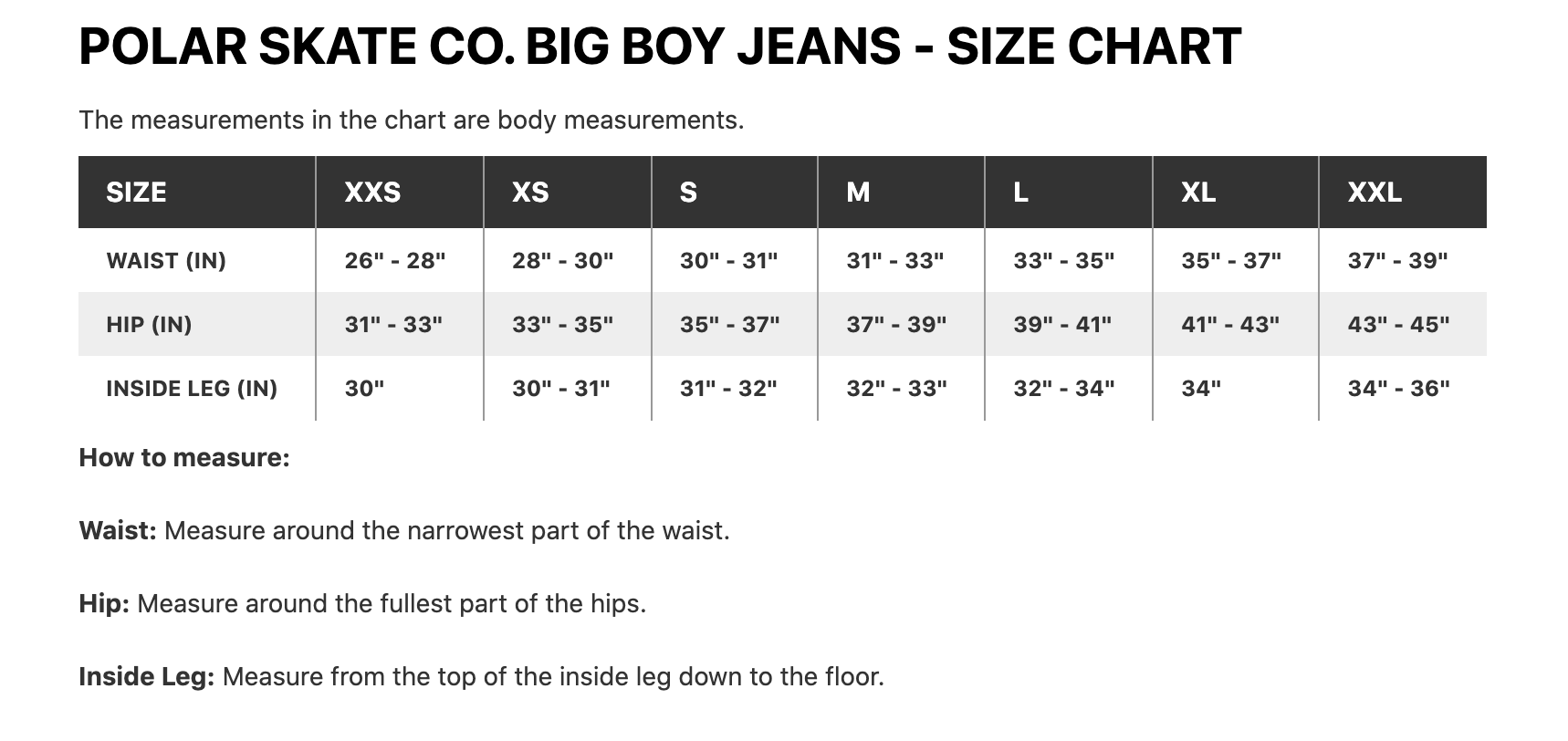 Polar Skate Co. Big Boy Jeans (Pale Taupe) - Apple Valley Emporium
