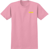 Krooked Moonsmile Short Sleeve T-Shirt (Light Pink/Yellow) - Apple Valley Emporium
