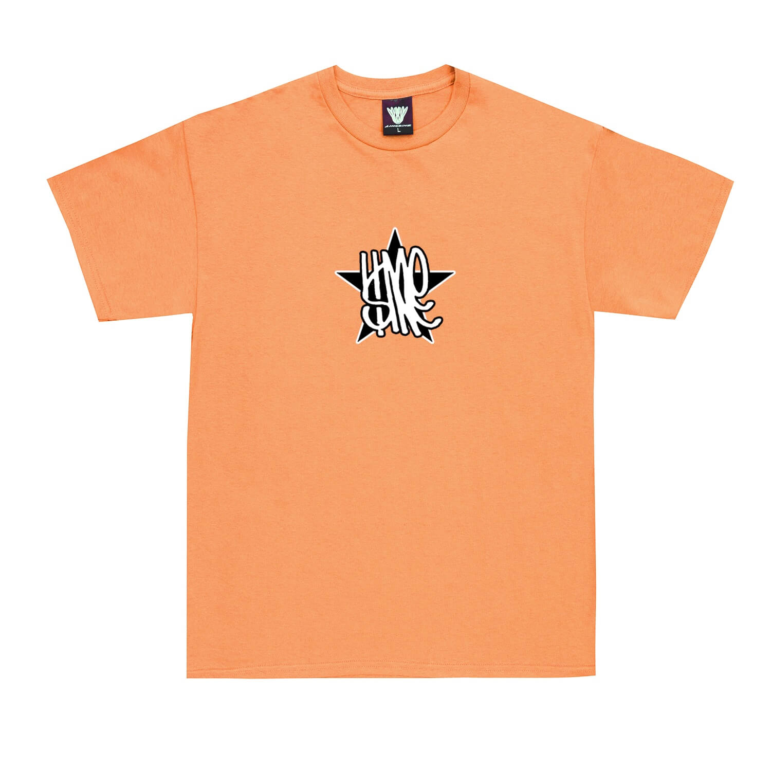 Limosine Star Short Sleeve T-Shirt (Orange Coral) - Apple Valley Emporium