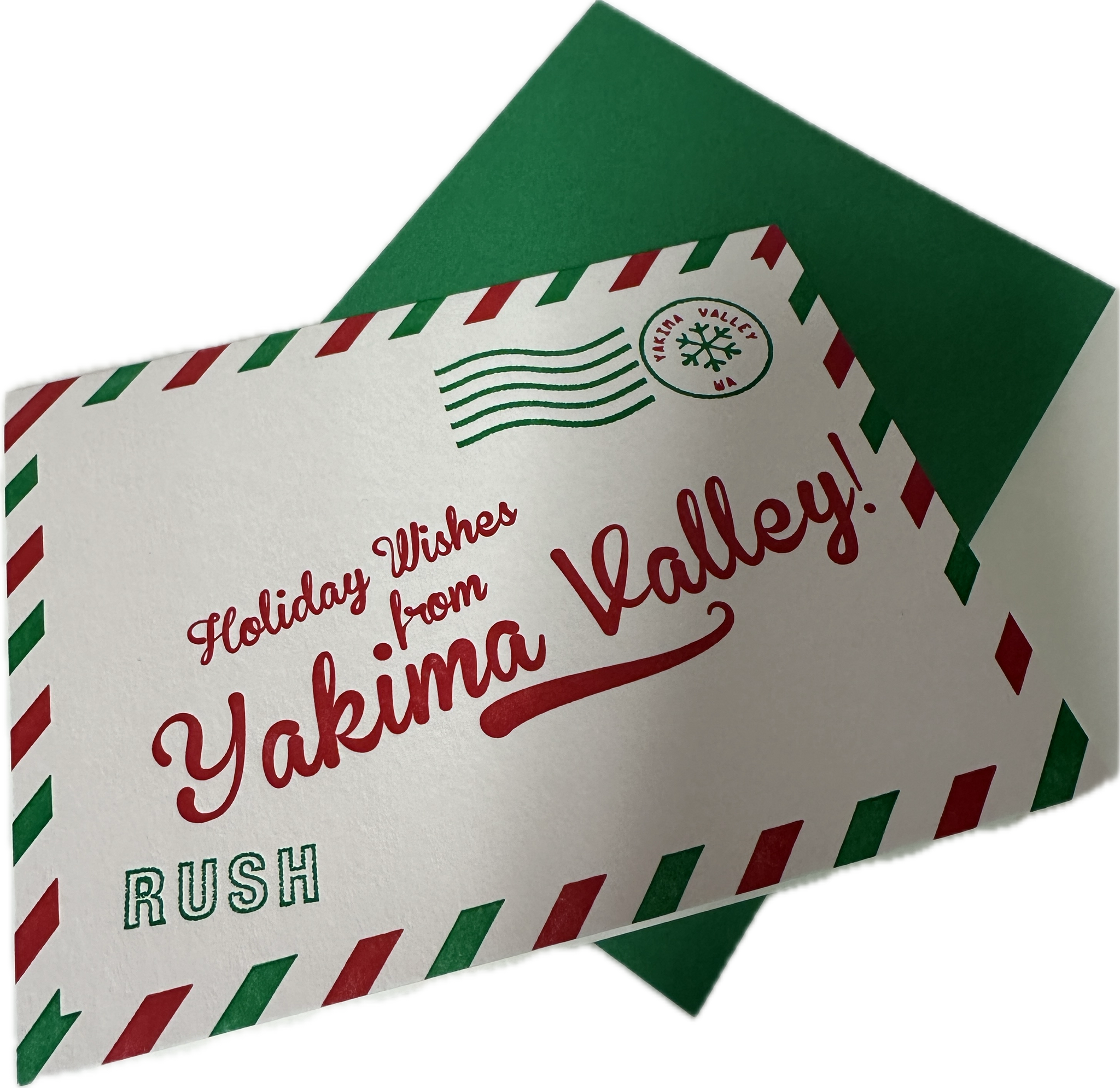Yakima Valley Holiday Airmail Greeting Card