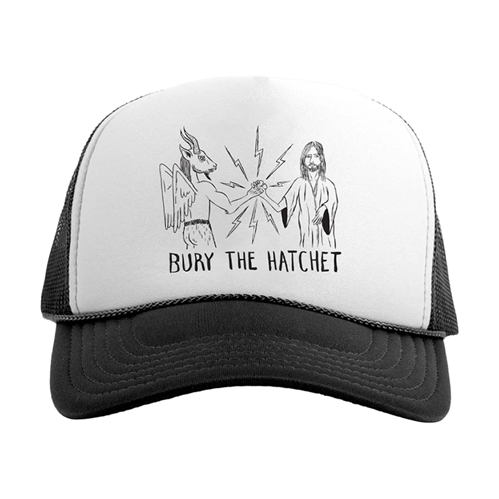 Thrasher x Toy Machine Bury The Hatchet Trucker Hat (Black/White)