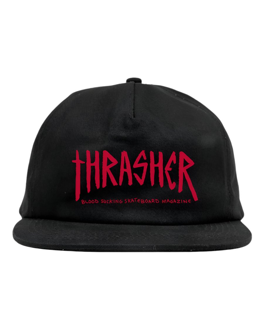 Thrasher x Toy Machine Scratch Snapback Hat (Black/Red)