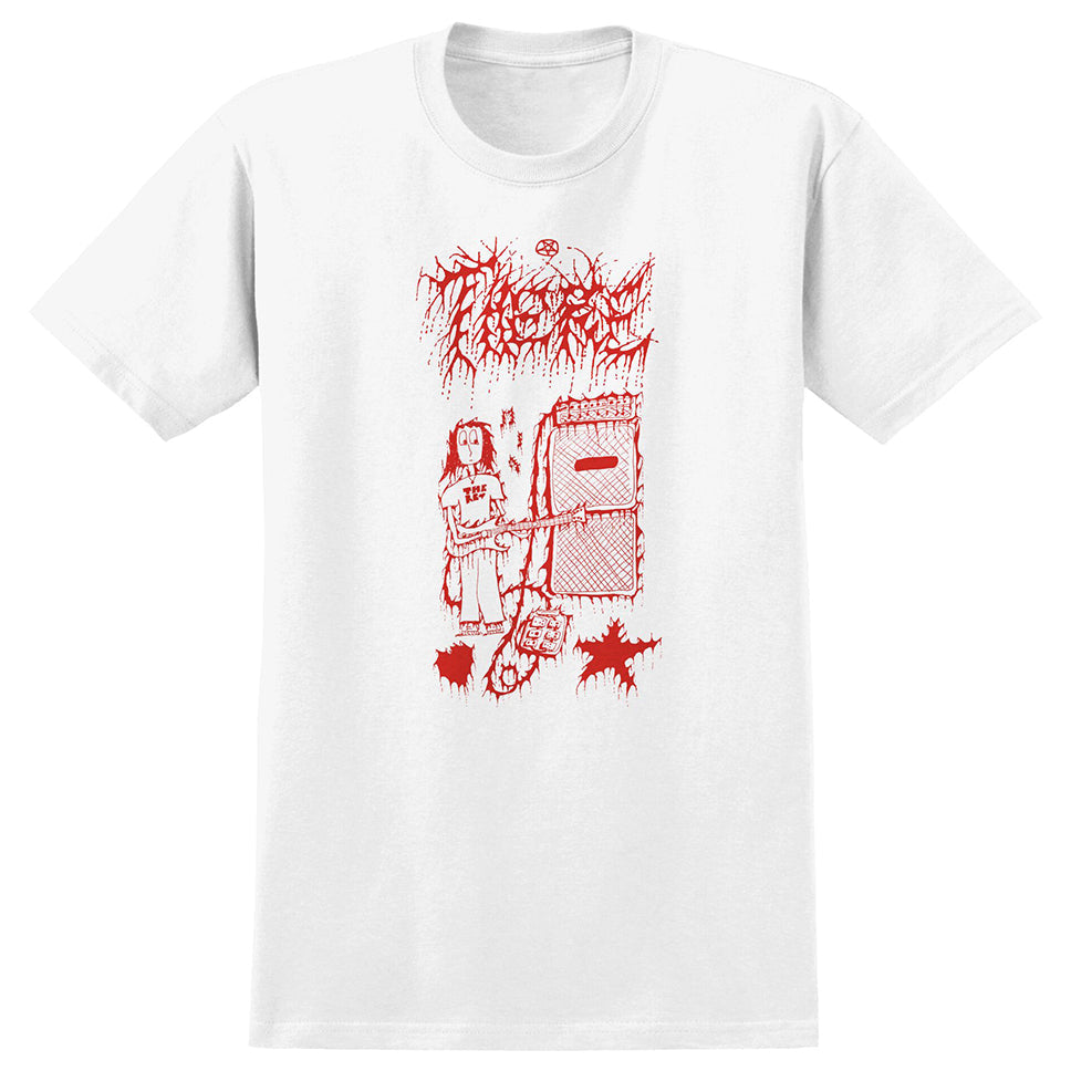 There Skateboards Loud Stacked T-Shirt (White/Red)