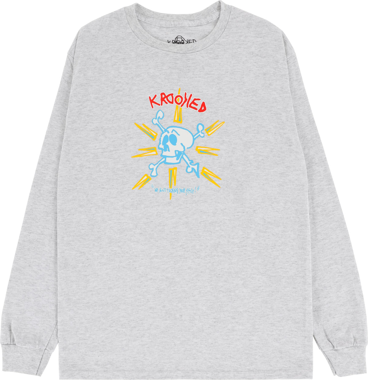 Krooked Style Long Sleeve T-Shirt (Ash) - Apple Valley Emporium