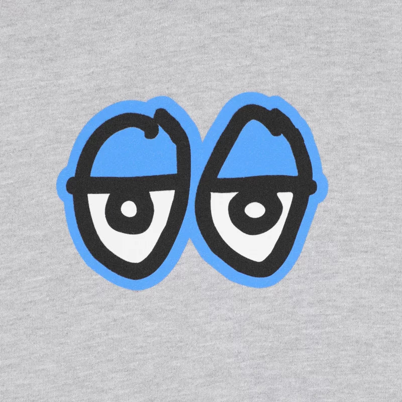 Krooked Eyes Pullover Hooded Sweatshirt (Grey/Blue) - Apple Valley Emporium