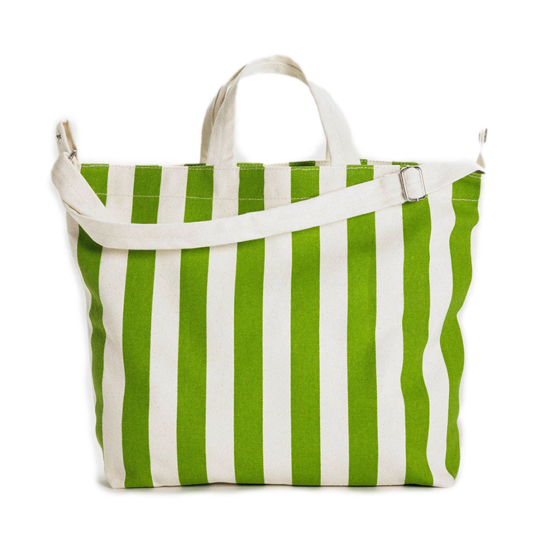 Baggu Horizontal Zip Duck Bag - Green Awning Stripe - Apple Valley Emporium