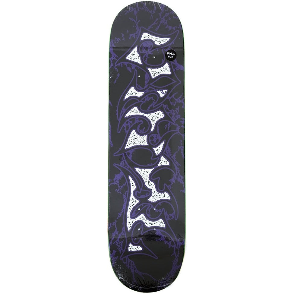 Vinyl Metallic Tribal Skateboard Deck 8.38"