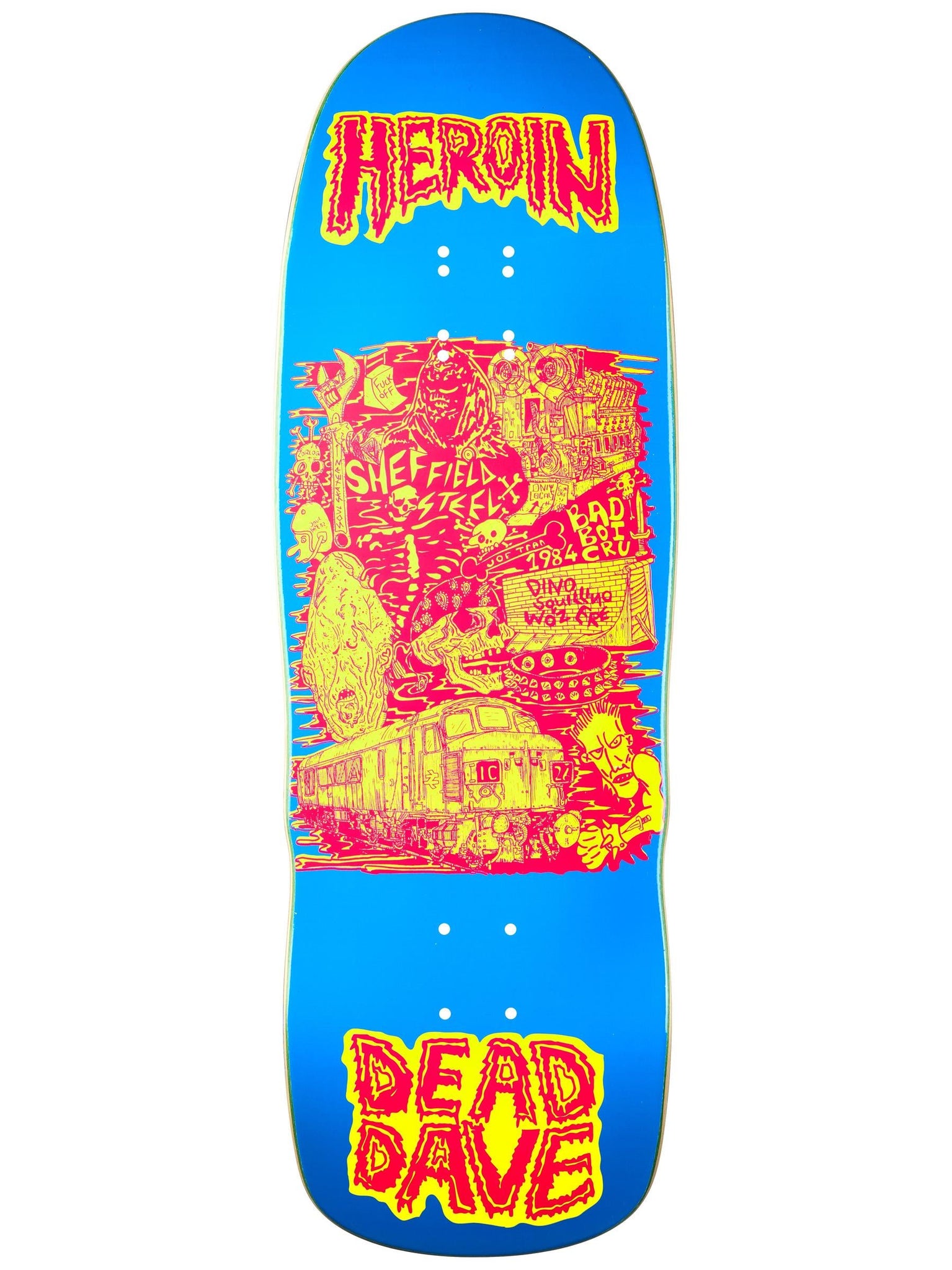 Heroin Dead Dave Allegory of Fear Skateboard Deck 10.1"
