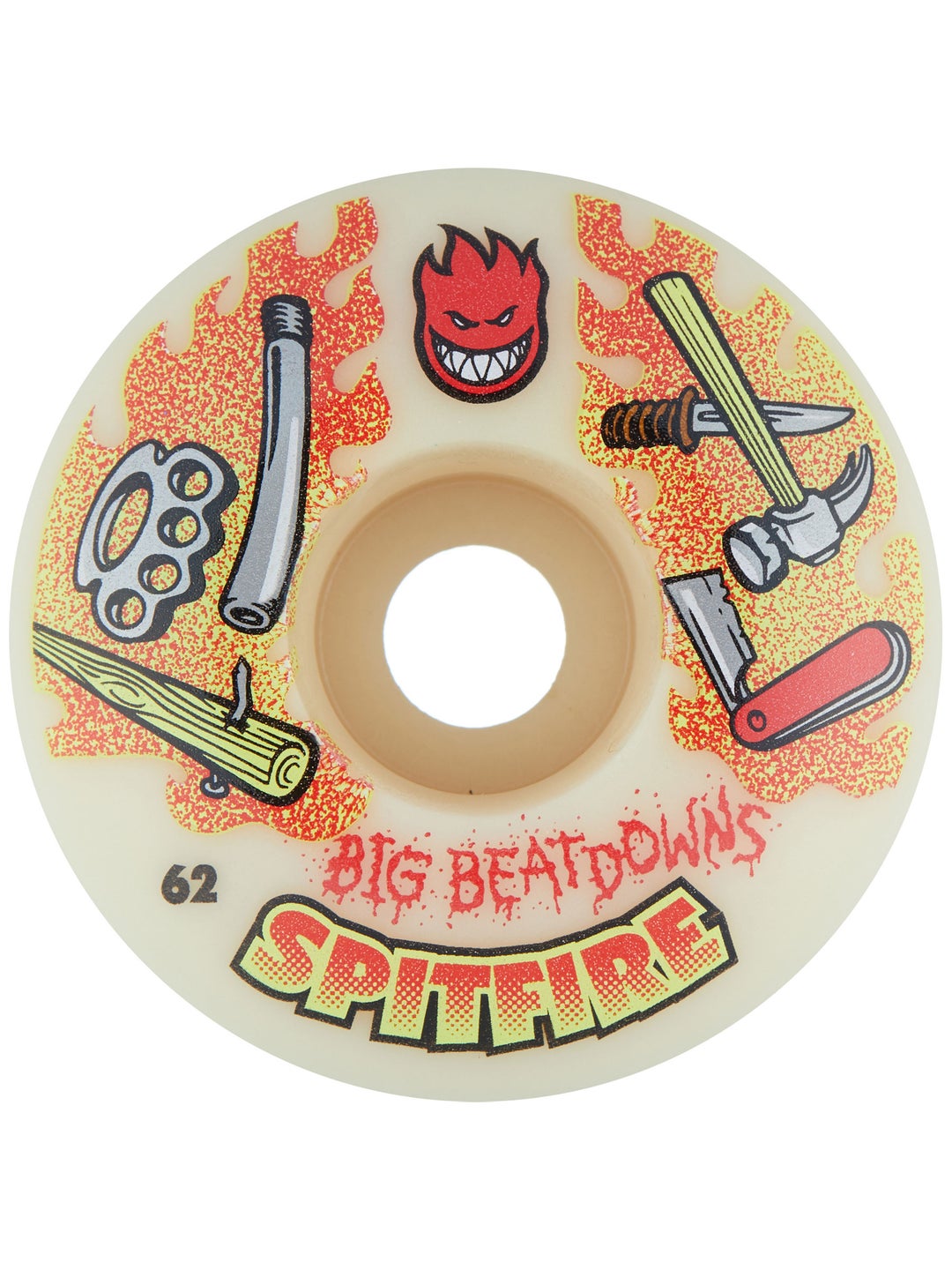 Spitfire Big Beatdowns Formula Four 99a White Classic Skateboard Wheels