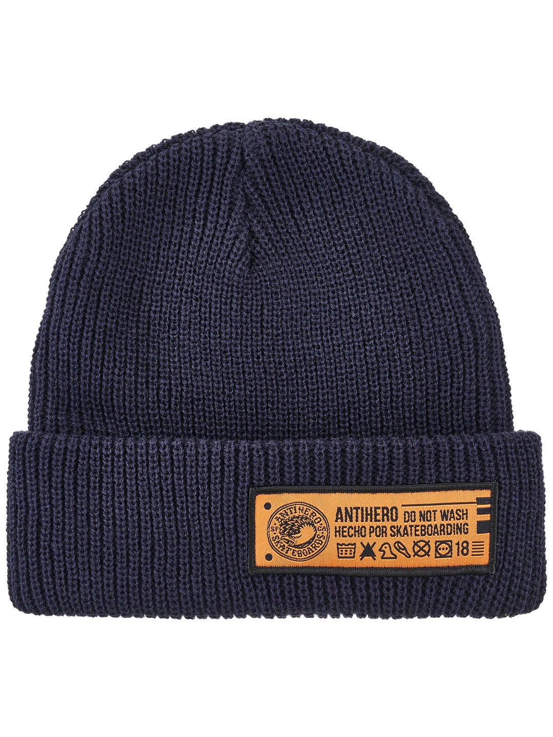 Anti-Hero Hecho Por Skateboarding Cuff Beanie (Navy)