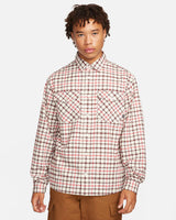 Nike SB Long Sleeve Flannel (Coconut Milk/Light Bone) - Apple Valley Emporium