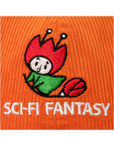 Sci-Fi Fantasy Flying Rose Corduroy Snapback Hat (Orange) - Apple Valley Emporium