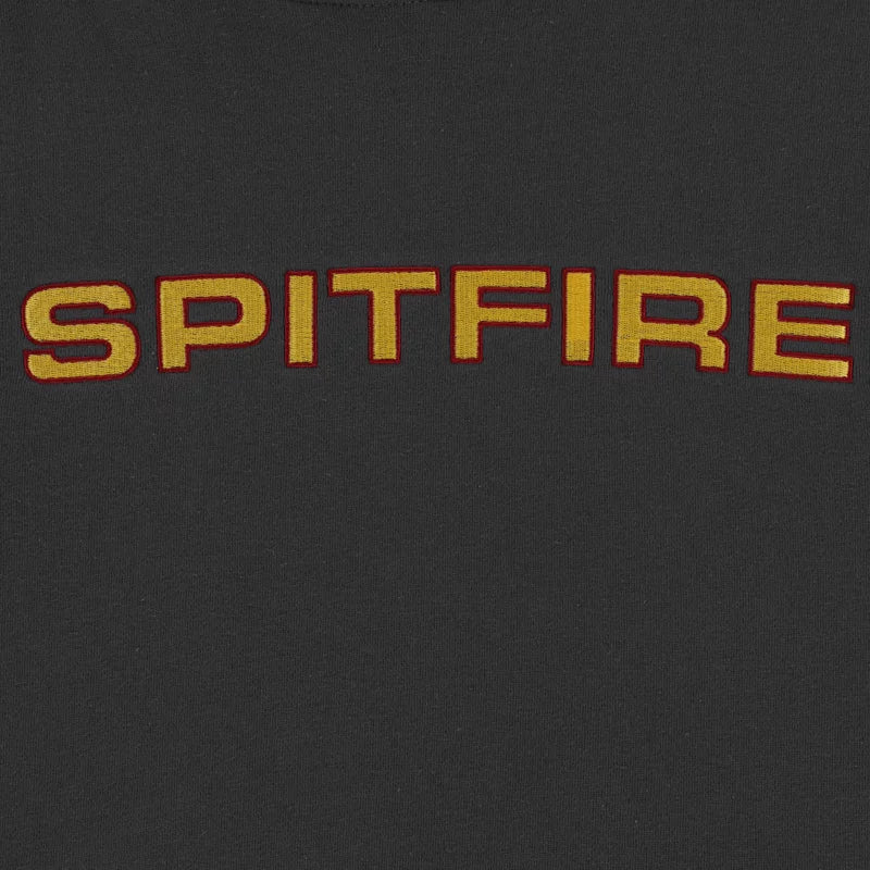 Spitfire Classic 87 Embroidered Hooded Sweatshirt (Grey) - Apple Valley Emporium