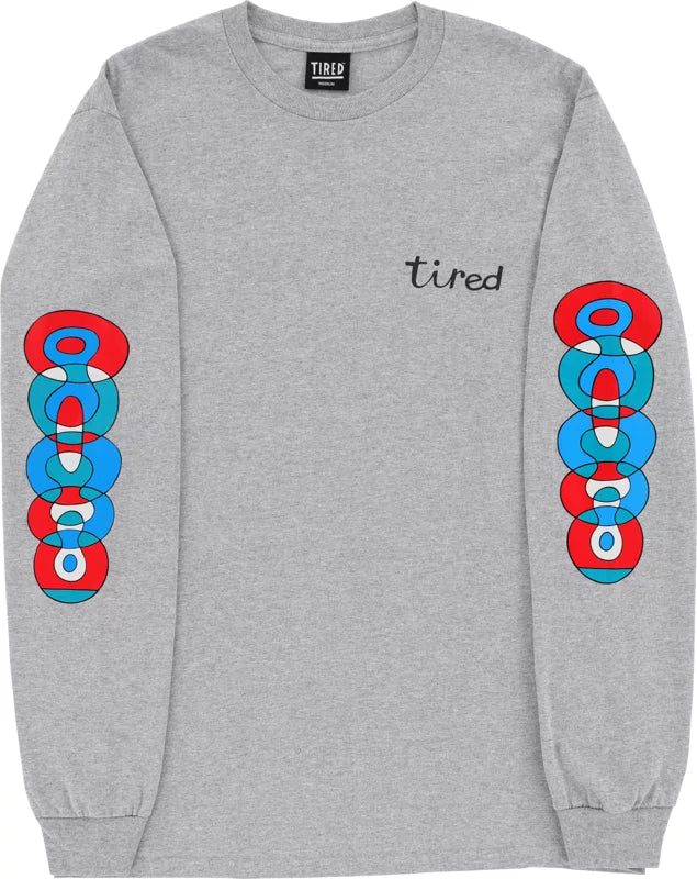 Tired Wobbles Long Sleeve Shirt (Heather Grey) - Apple Valley Emporium