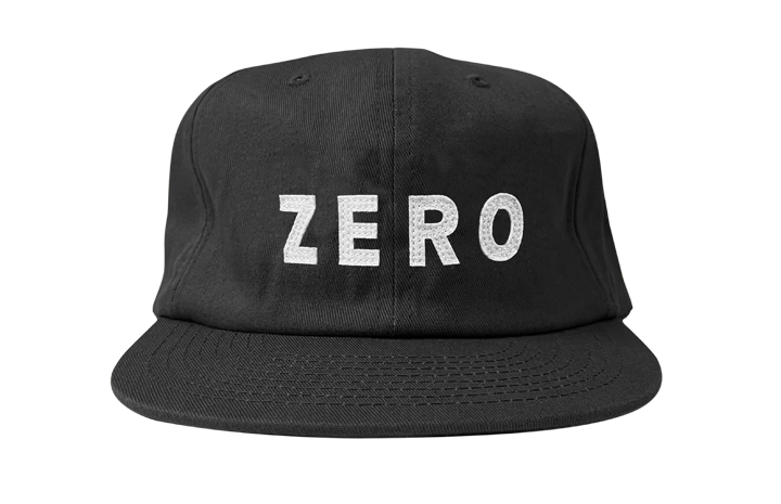 Zero Army Applique Strapback Adjustable Hat (Black/White)