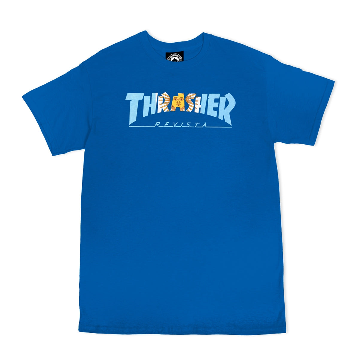 Thrasher Argentina Revista Short Sleeve T-Shirt (Royal Blue) - Apple Valley Emporium