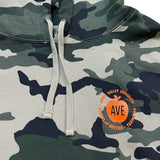 AVE Apple Logo Unisex Hooded Sweatshirt (Camo/Orange) - Apple Valley Emporium