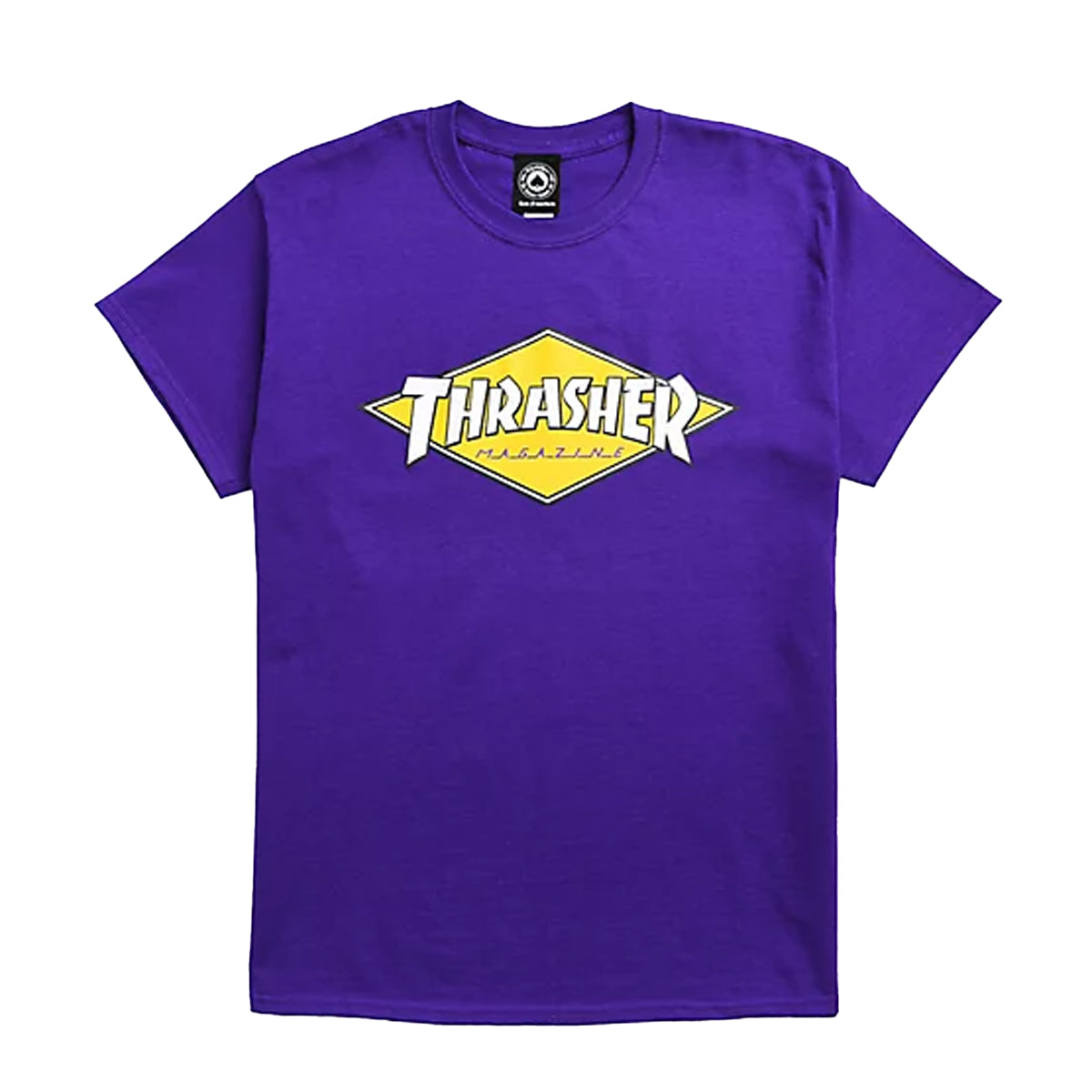 Thrasher Diamond Logo Short Sleeve T-Shirt (Purple/Yellow) - Apple Valley Emporium