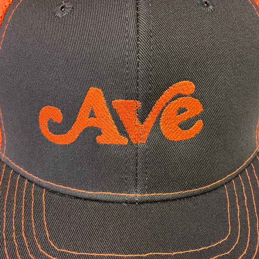 AVE Script Embroidered Trucker Hat