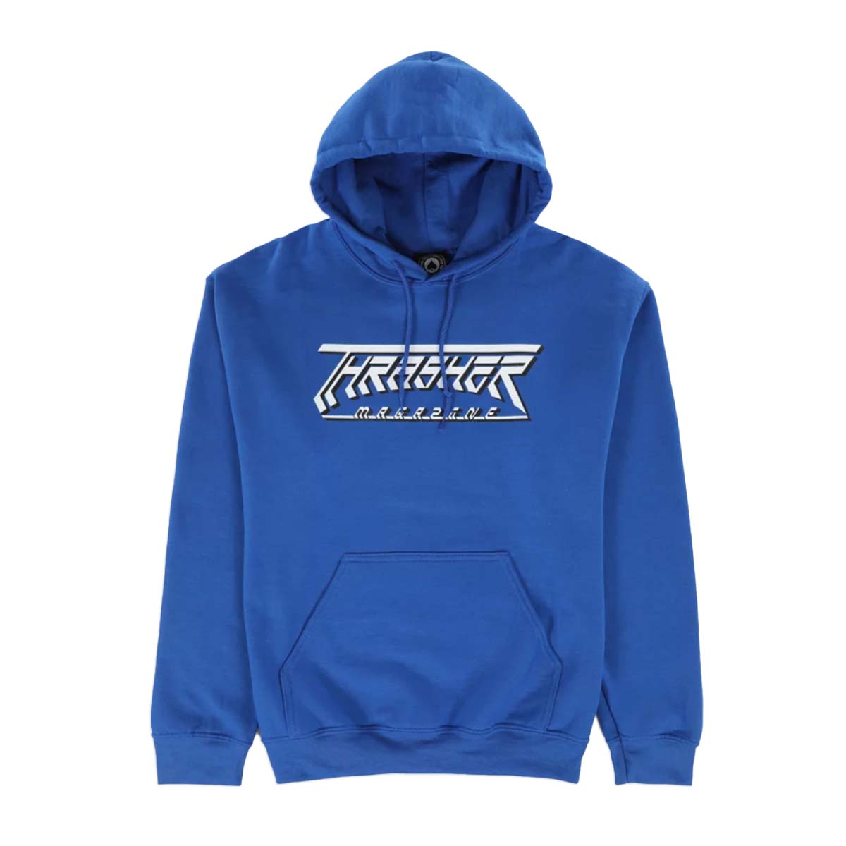 Thrasher Future Logo Hooded Sweatshirt (Royal Blue) - Apple Valley Emporium