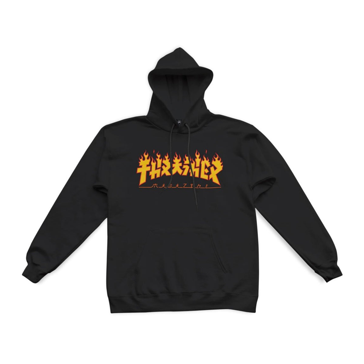 Thrasher Godzilla Flame Hooded Sweatshirt (Black) - Apple Valley Emporium