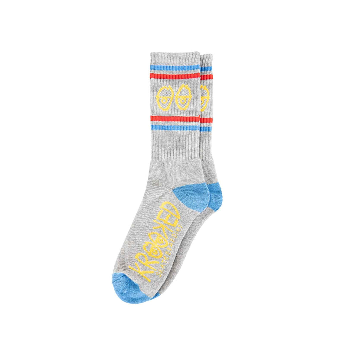 Krooked Eyes Socks (Heather/Yellow/Blue/Red)