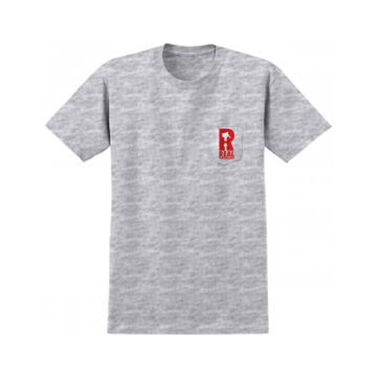 Real Hydrant Short Sleeve Pocket T-Shirt (Ash/Red) - Apple Valley Emporium