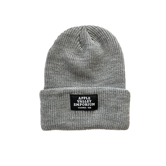 AVE Tag Ribbed Cuffed Knit Beanie