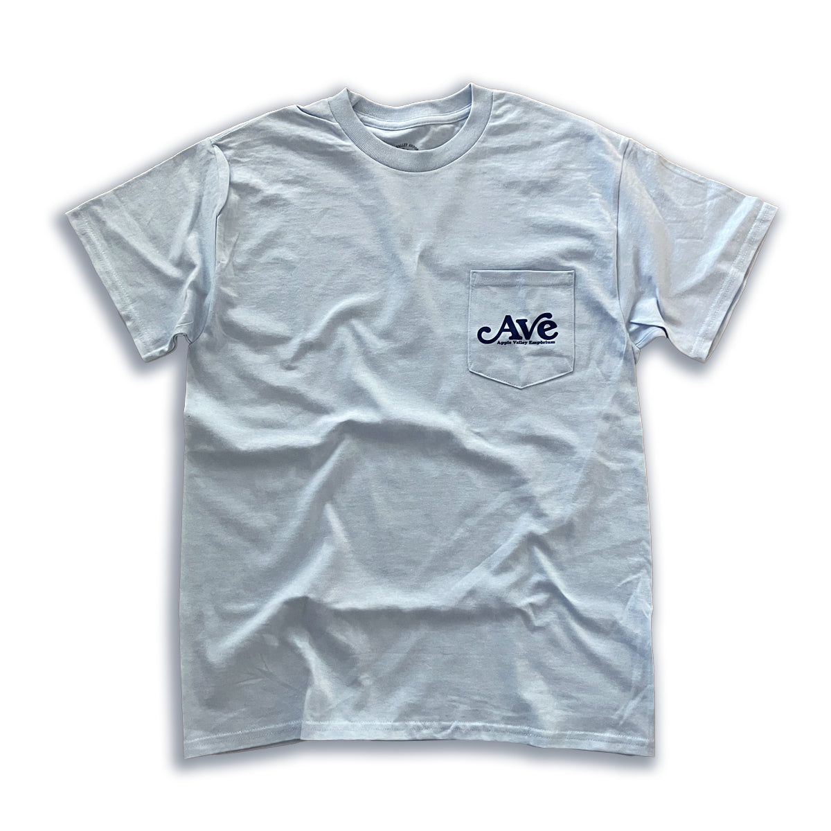 AVE Script Pocket T-Shirt Light Blue